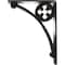 Ekena Millwork Crawley Wrought Iron Bracket, (Triple center brace), Antiqued Pewter 2"W x 5 1/2"D x 8"H BKTM02X05X08TCRAPW - alternate 6
